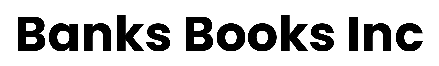 Black bold text on a light background reads "Banks Books Inc.
